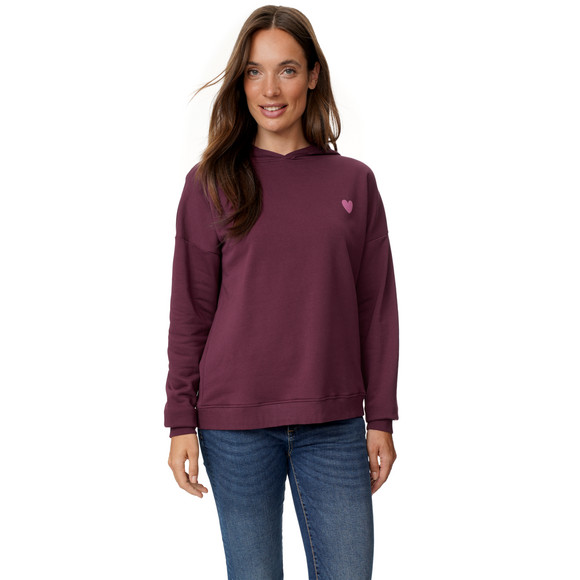 Damen Hoodie mit Flock-Print