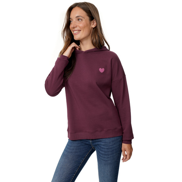 Damen Hoodie mit Flock-Print