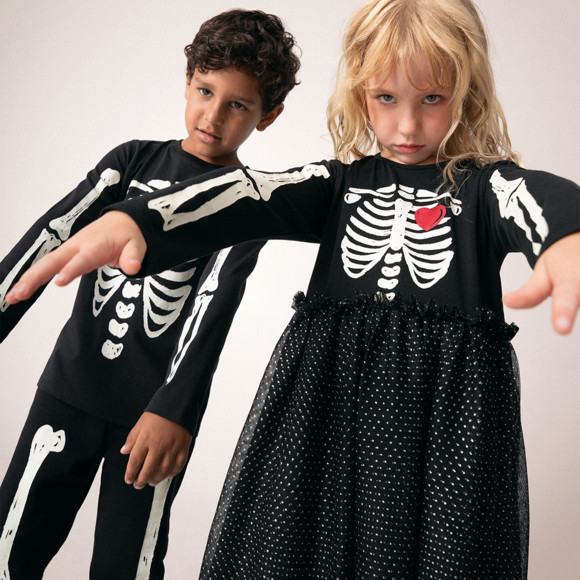 Mädchen Halloween-Kleid mit Tüll