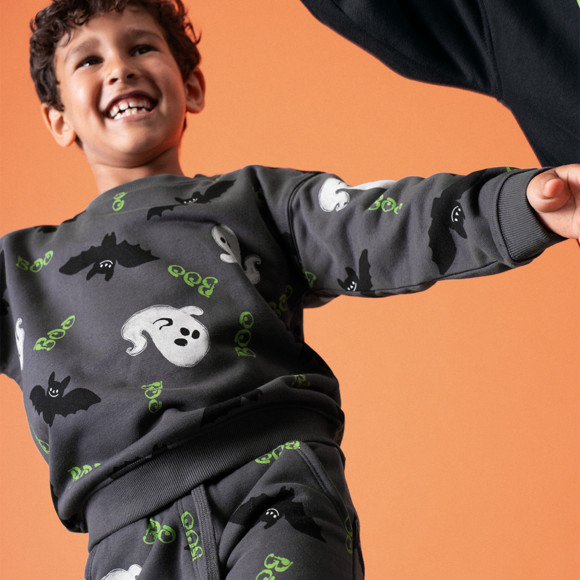 Kinder Sweatshirt mit Halloween-Motiven