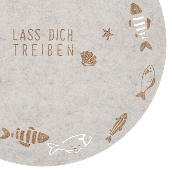 Platzset mit Fisch-Motiven