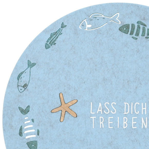 Platzset mit Fisch-Motiven