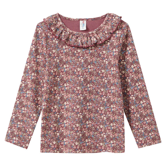 Mädchen Langarmshirt mit Allover-Muster