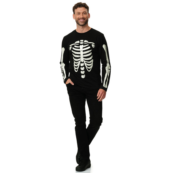Herren Langarmshirt mit Halloween-Print