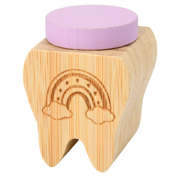 Milchzahndose in Zahnform helllila / natur