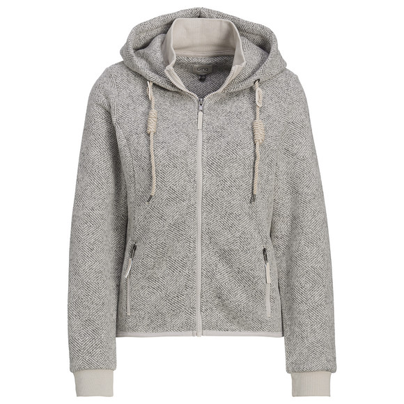 Damen Strickfleece-Jacke mit Kapuze