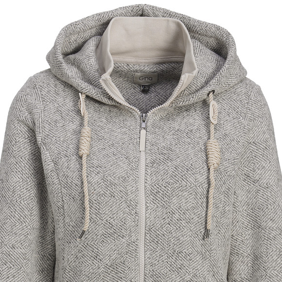 Damen Strickfleece-Jacke mit Kapuze