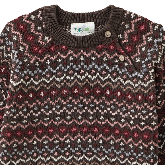 Baby Strickpullover mit Norwegermuster
