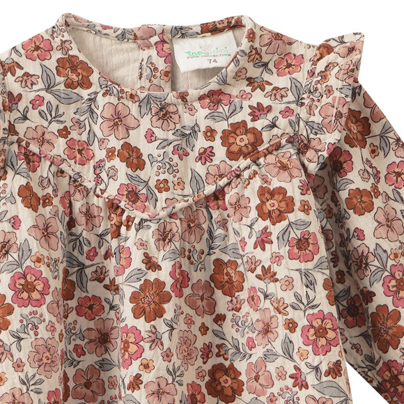 Baby Musselin-Bluse mit Blümchen