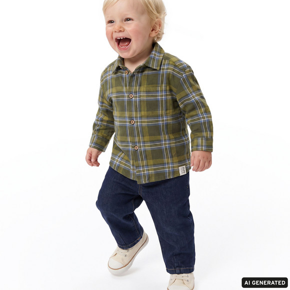 Baby Flanellhemd mit Karo-Muster