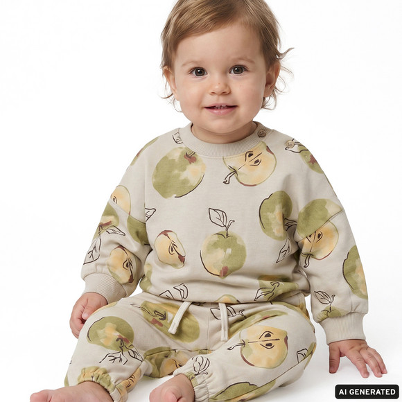 Baby Jogginghose mit Apfel-Print