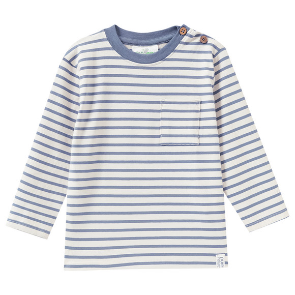 2 Baby Langarmshirts mit Brusttasche