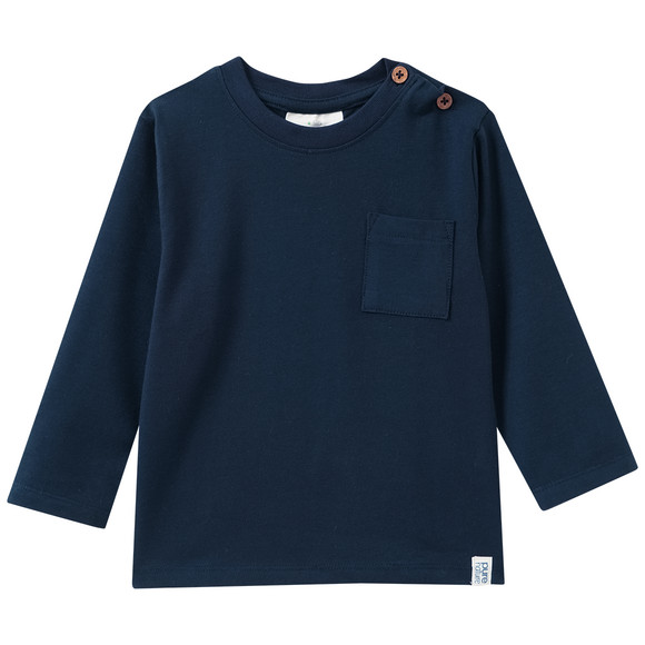 2 Baby Langarmshirts mit Brusttasche