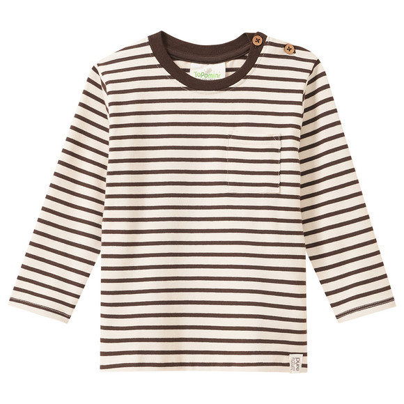 2 Baby Langarmshirts mit Brusttasche