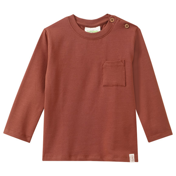 2 Baby Langarmshirts mit Brusttasche