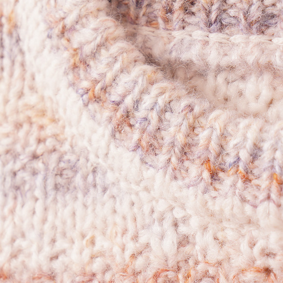 Mädchen Strickpullover in Melange-Optik