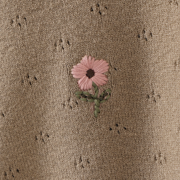 Mädchen Strickpullover mit Ajour-Muster