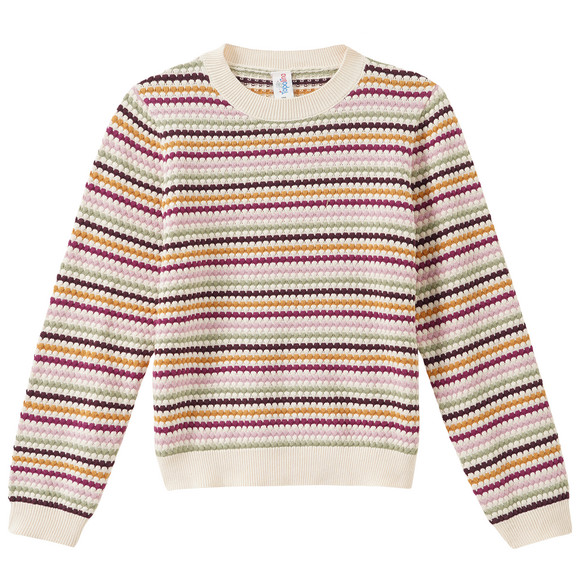 Mädchen Strickpullover mit Allover-Muster