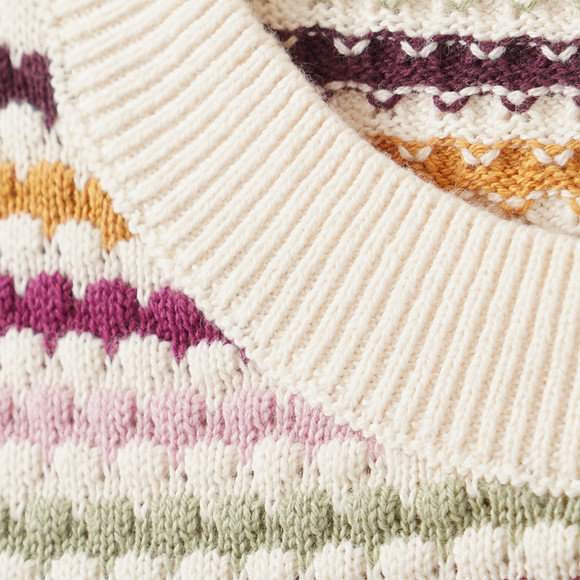 Mädchen Strickpullover mit Allover-Muster