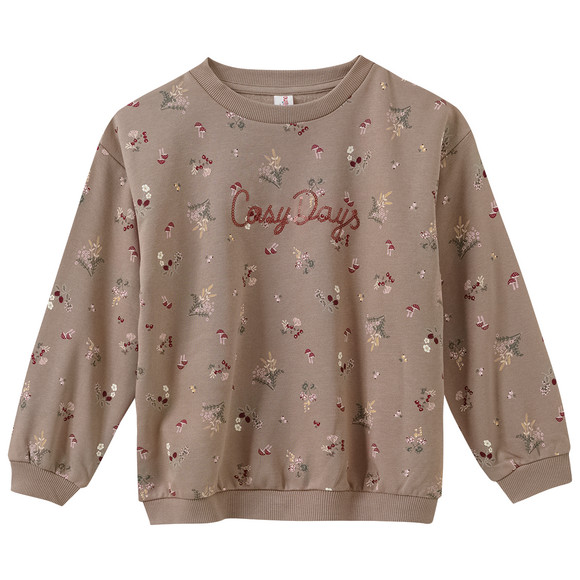 Mädchen Sweatshirt mit Allover-Print