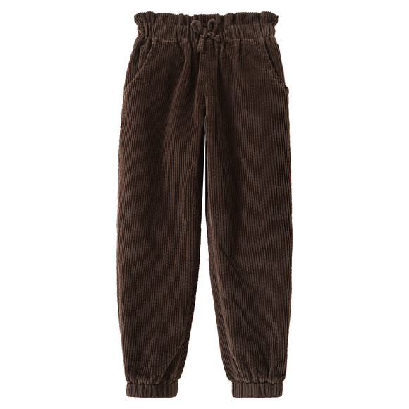 Mädchen Thermo-Cordhose mit Paperbag-Bund