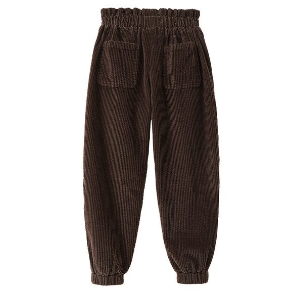 Mädchen Thermo-Cordhose mit Paperbag-Bund