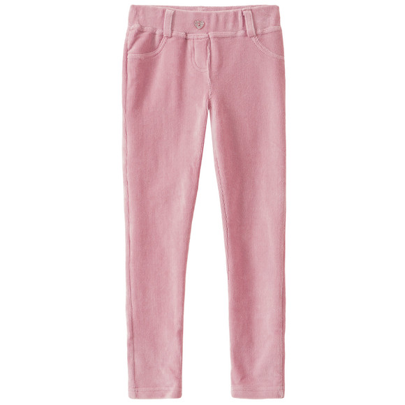 Mädchen Cordjeggings mit Zierknopf