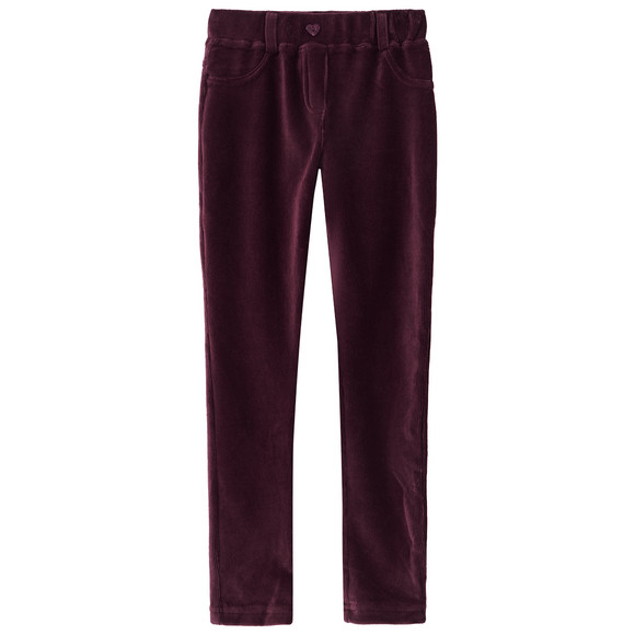 Mädchen Cordjeggings mit Zierknopf