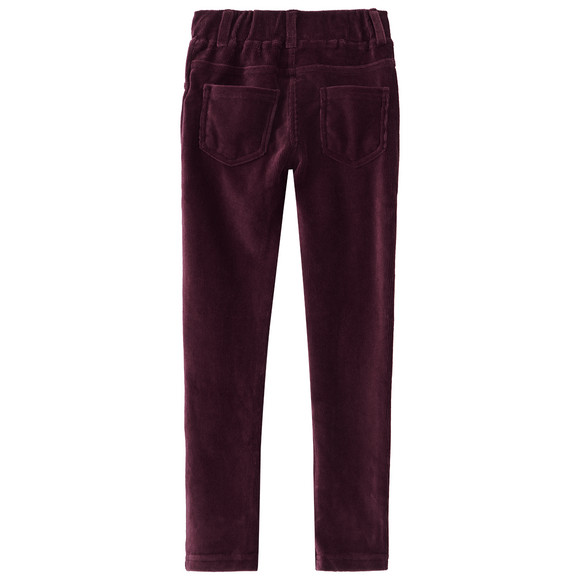 Mädchen Cordjeggings mit Zierknopf