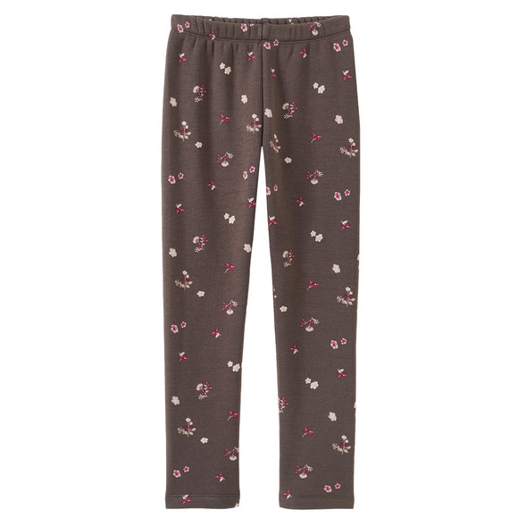 Mädchen Thermo-Leggings mit Blümchen allover