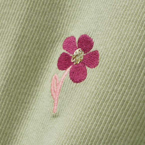 Mädchen Langarmshirt mit Rippstruktur
