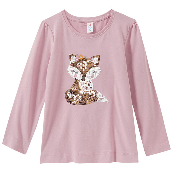 Mädchen Langarmshirt mit Pailletten