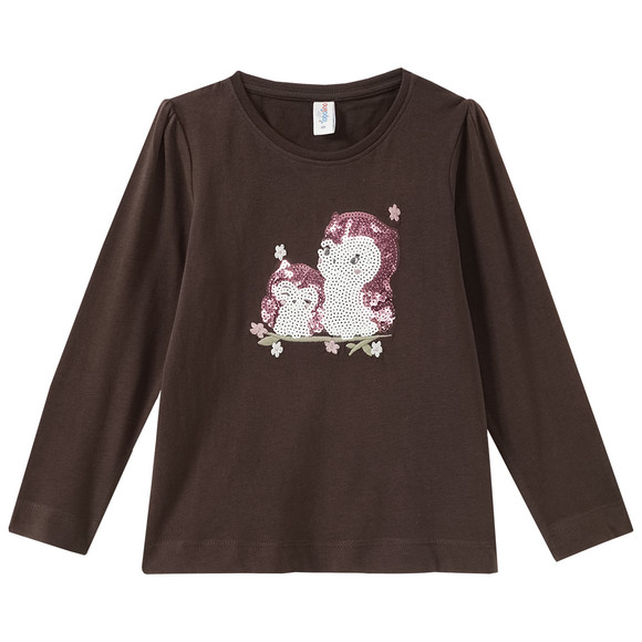 Mädchen Langarmshirt mit Pailletten
