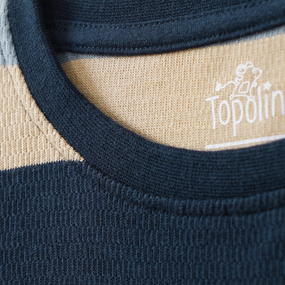 Jungen Langarmshirt mit Blockstreifen