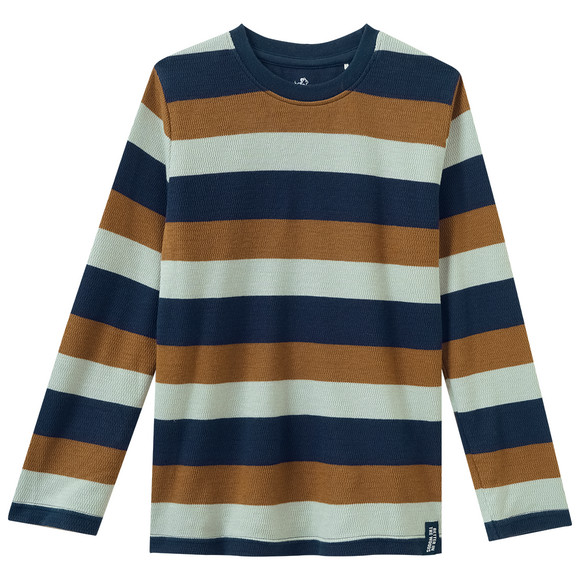 Jungen Langarmshirt mit Blockstreifen