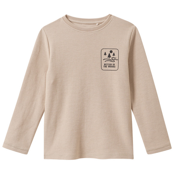 Jungen Langarmshirt mit Rippstruktur