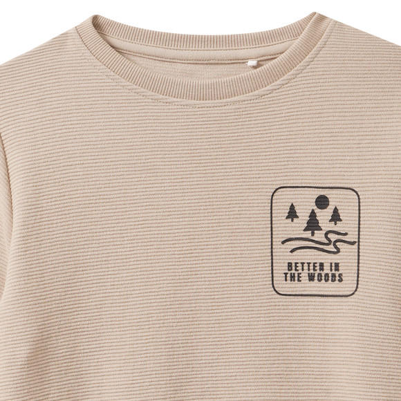 Jungen Langarmshirt mit Rippstruktur