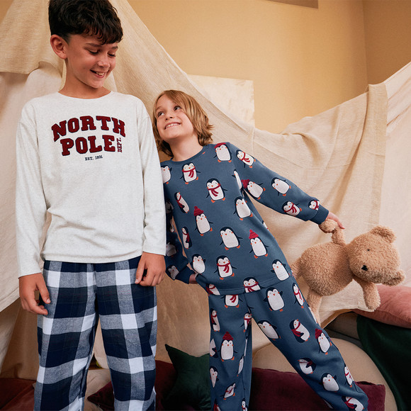 Pyjama voor jongens met pinguïnmotieven