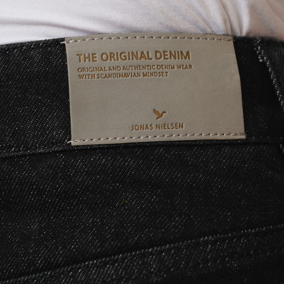Damesjeans met barrel-pasvorm in denimlook