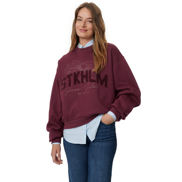 Dames-sweatshirt in effen kleur