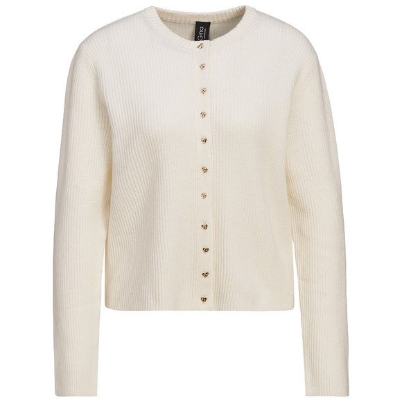 Damen Strickjacke mit Herzknöpfen
