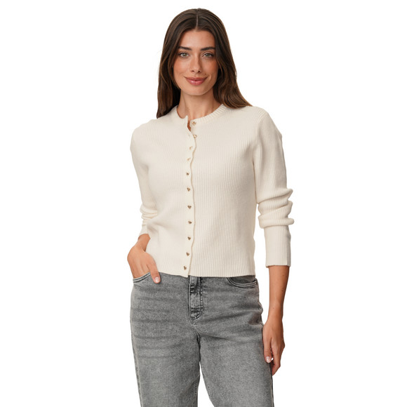 Damen Strickjacke mit Herzknöpfen