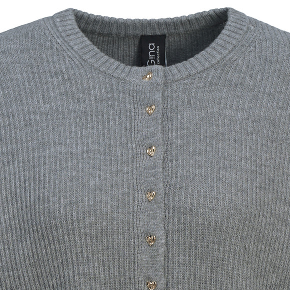 Damen Strickjacke mit Herzknöpfen