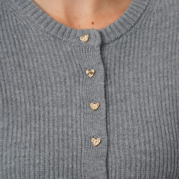 Damen Strickjacke mit Herzknöpfen
