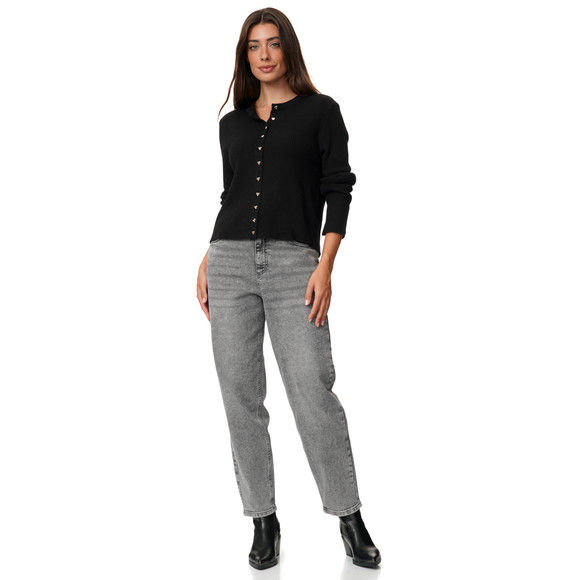 Damen Strickjacke mit Herzknöpfen