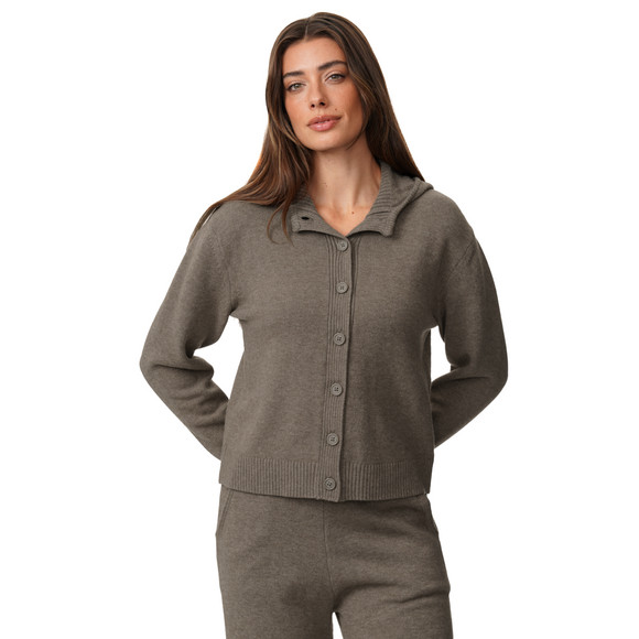 Damen Strickjacke mit Kapuze