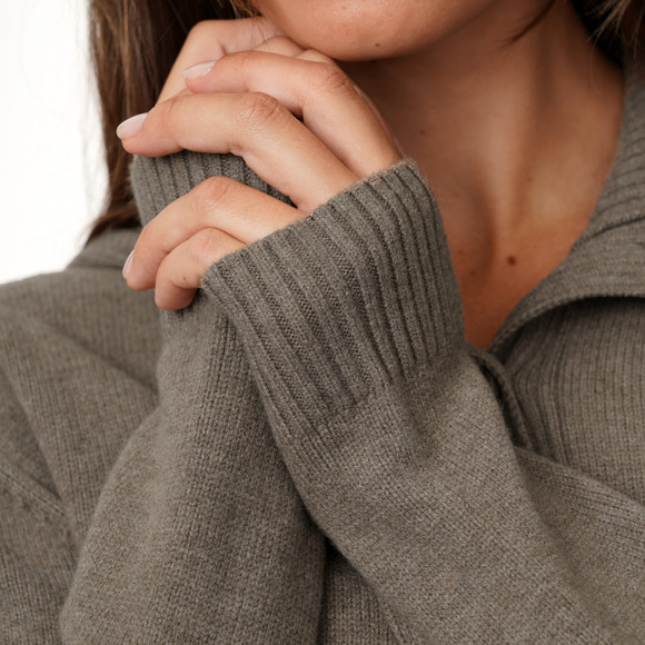 Damen Strickjacke mit Kapuze
