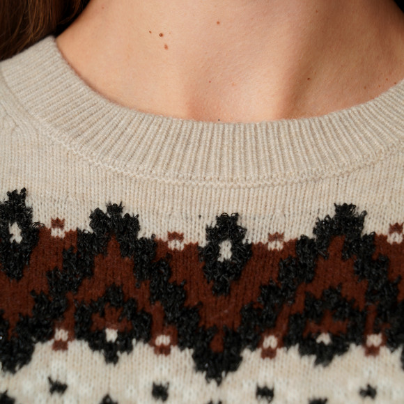 Damen Strickpullover mit weiten Ärmeln