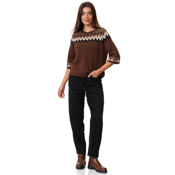 Damen Strickpullover mit weiten Ärmeln