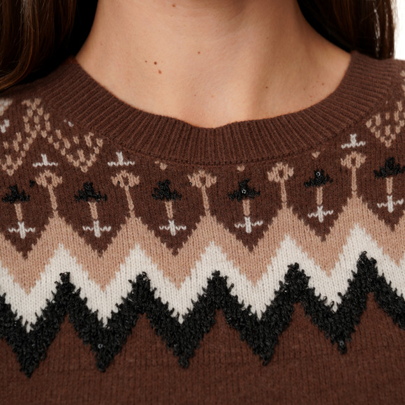 Damen Strickpullover mit weiten Ärmeln